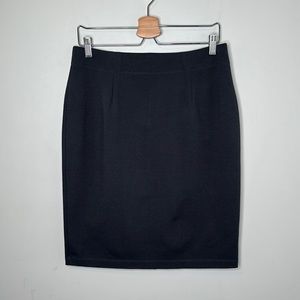 Eileen Fisher Grey Midi Pencil Skirt with Back Slit